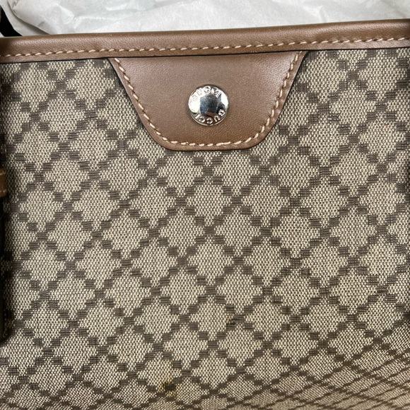 Gucci Brown Diamante Canvas Tote Bag - Picture 6 of 14